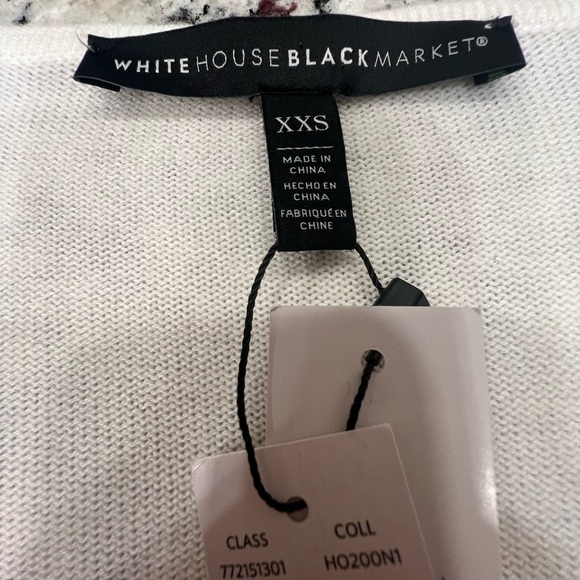 White House Black Market Women's Sweater V Neck Petite Size: XXS New Ecru NWT - Picture 6 of 9